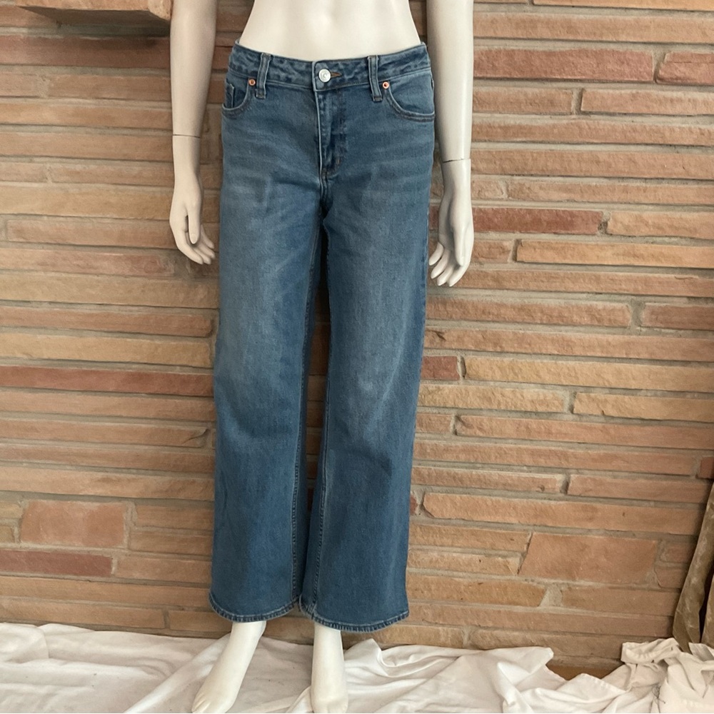 SONG Straight Wide Leg Mid Rise Jeans 7/28 - Picture 1 of 8